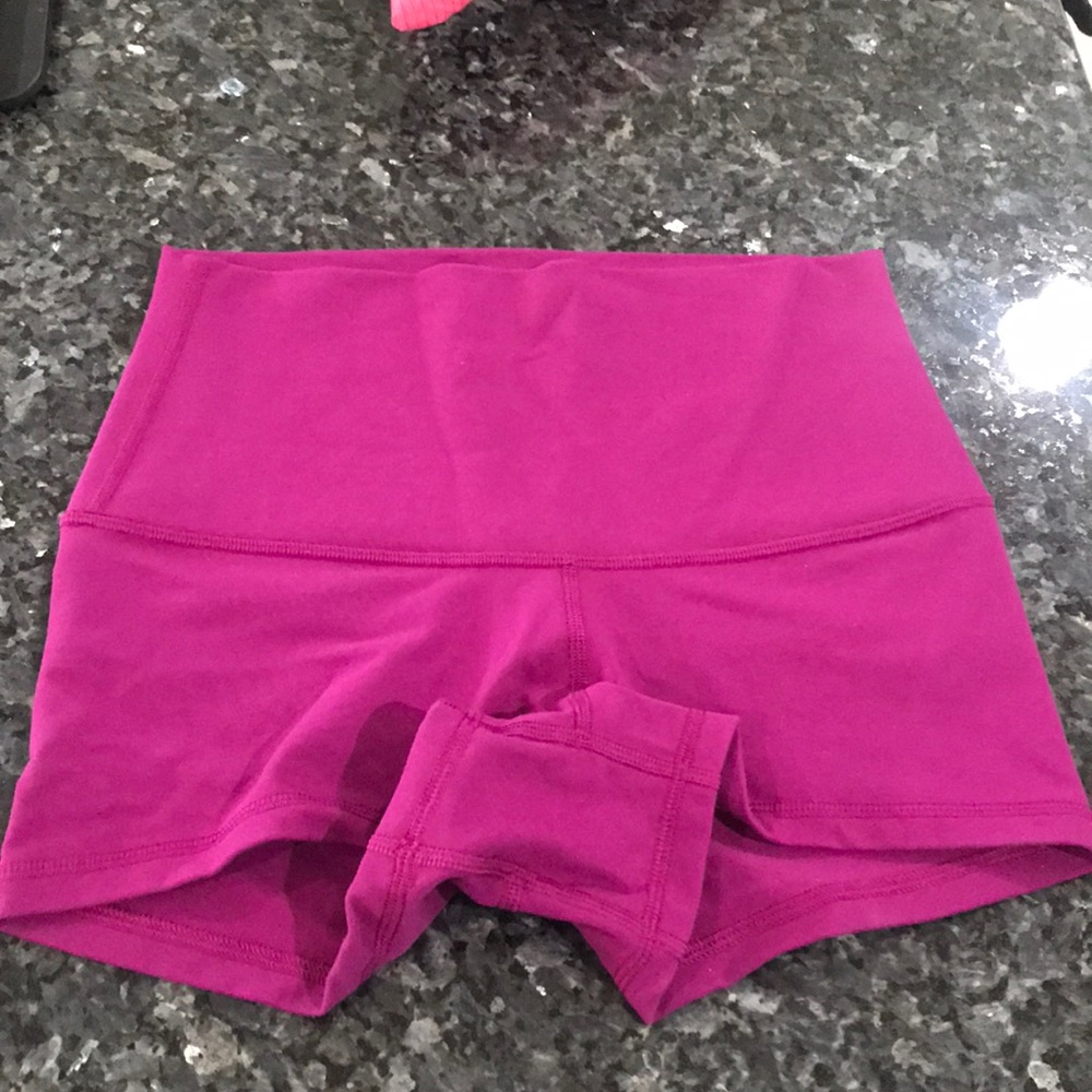 Lululemon wunder under high waisted shorts.